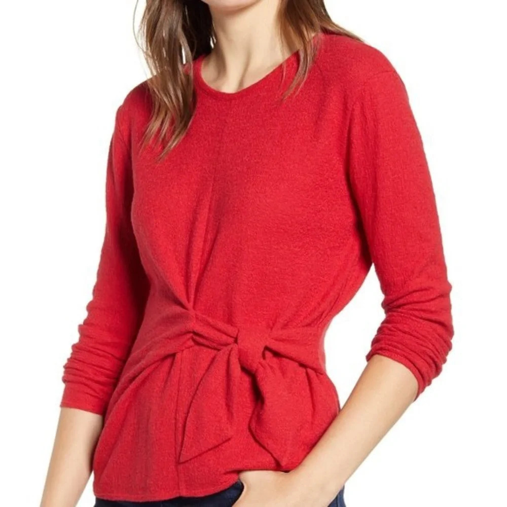 NWT Madewell Texture and Thread Side Tie Tee